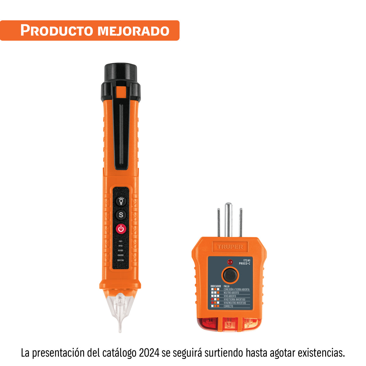 Kit de probadores sin contacto y para tomacorrientes, TRUPER — foto oficial 1