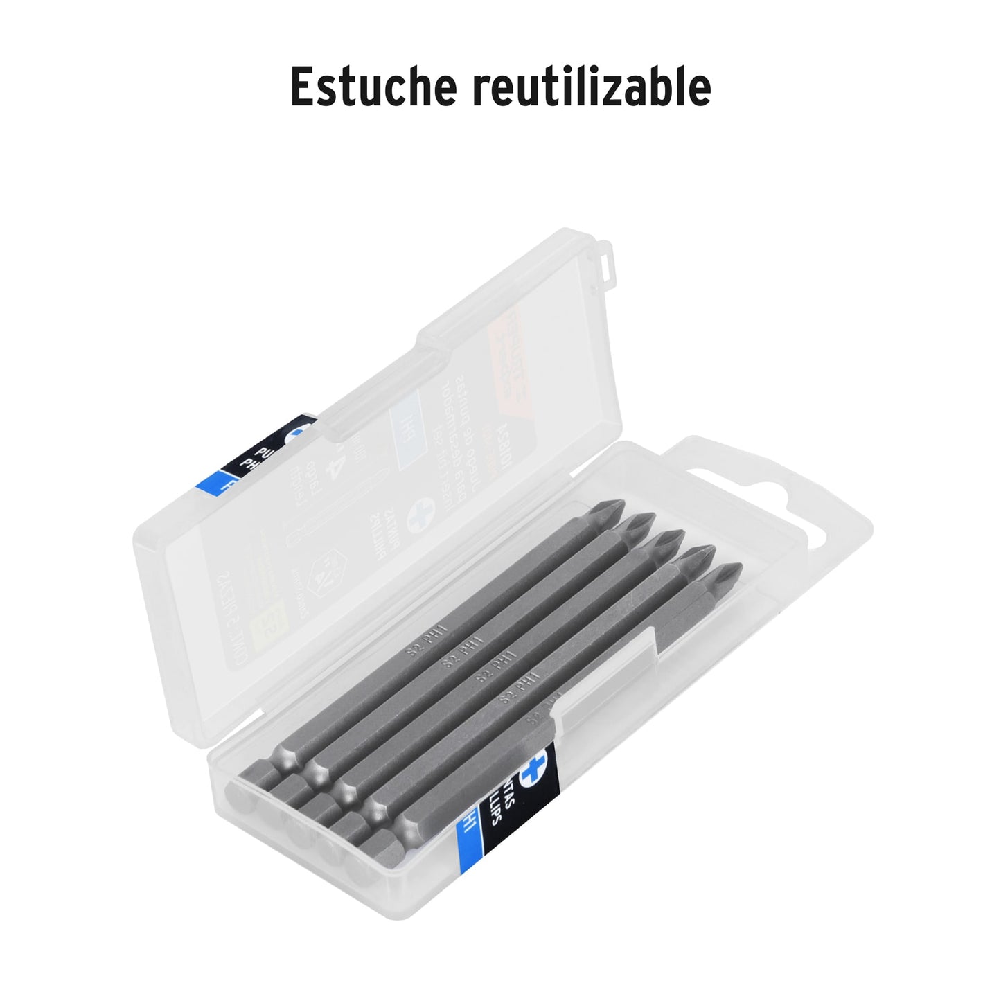 Estuche con 5 puntas de cruz PH1 largo 4', TRUPER EXPERT, Expert, SKU 101824 — vista 4