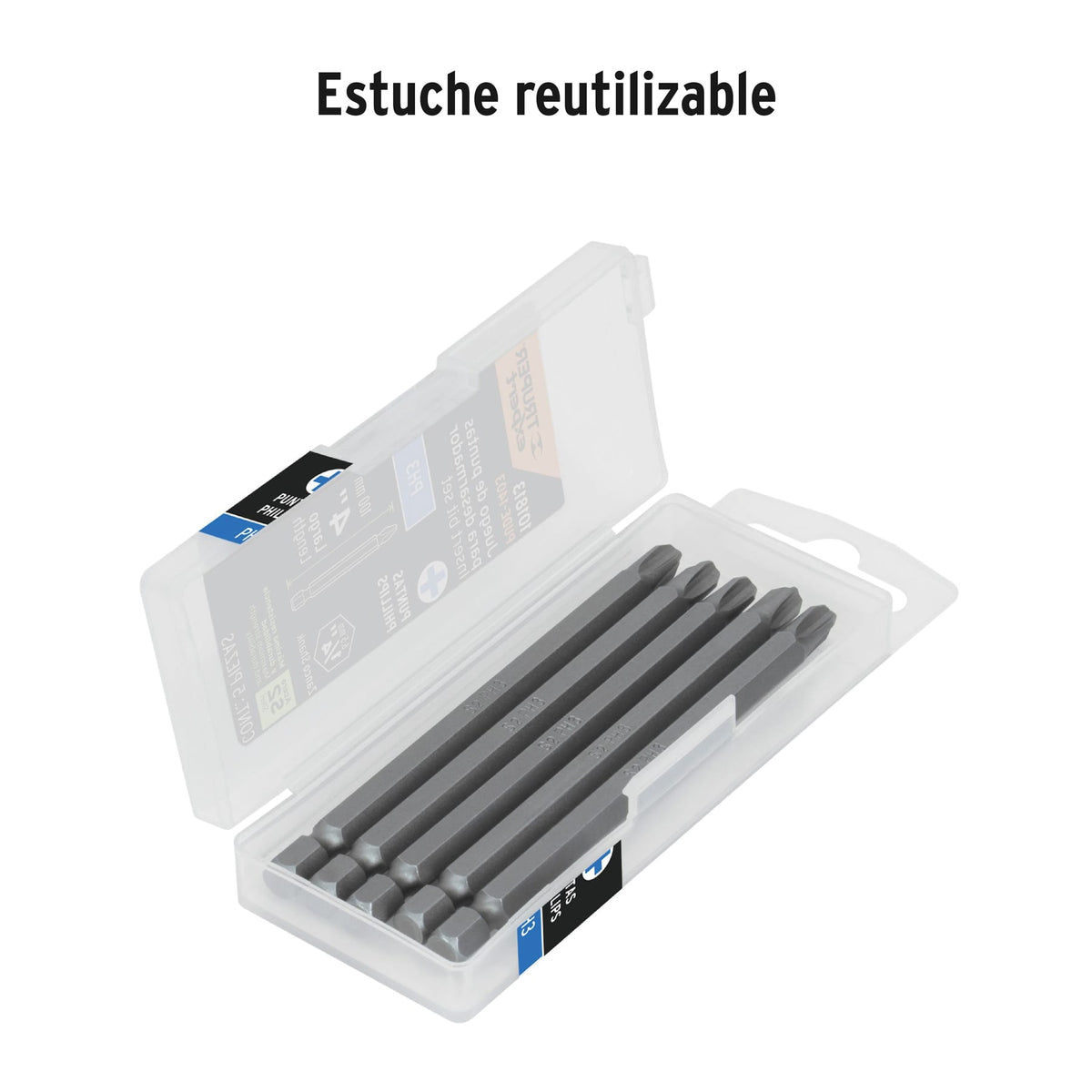 Estuche con 5 puntas de cruz PH3 largo 4', TRUPER EXPERT, Expert, SKU 101813 — vista 4