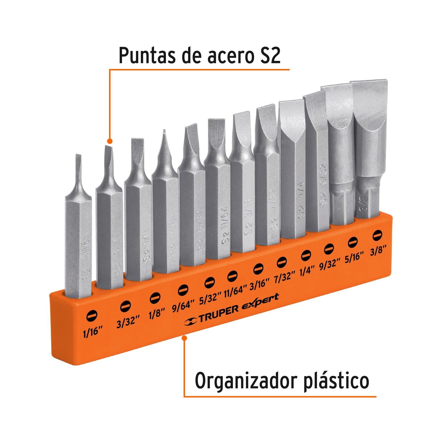 Juego de 12 puntas planas std combinadas largo 2', EXPERT, Expert, SKU 101676 — vista 3