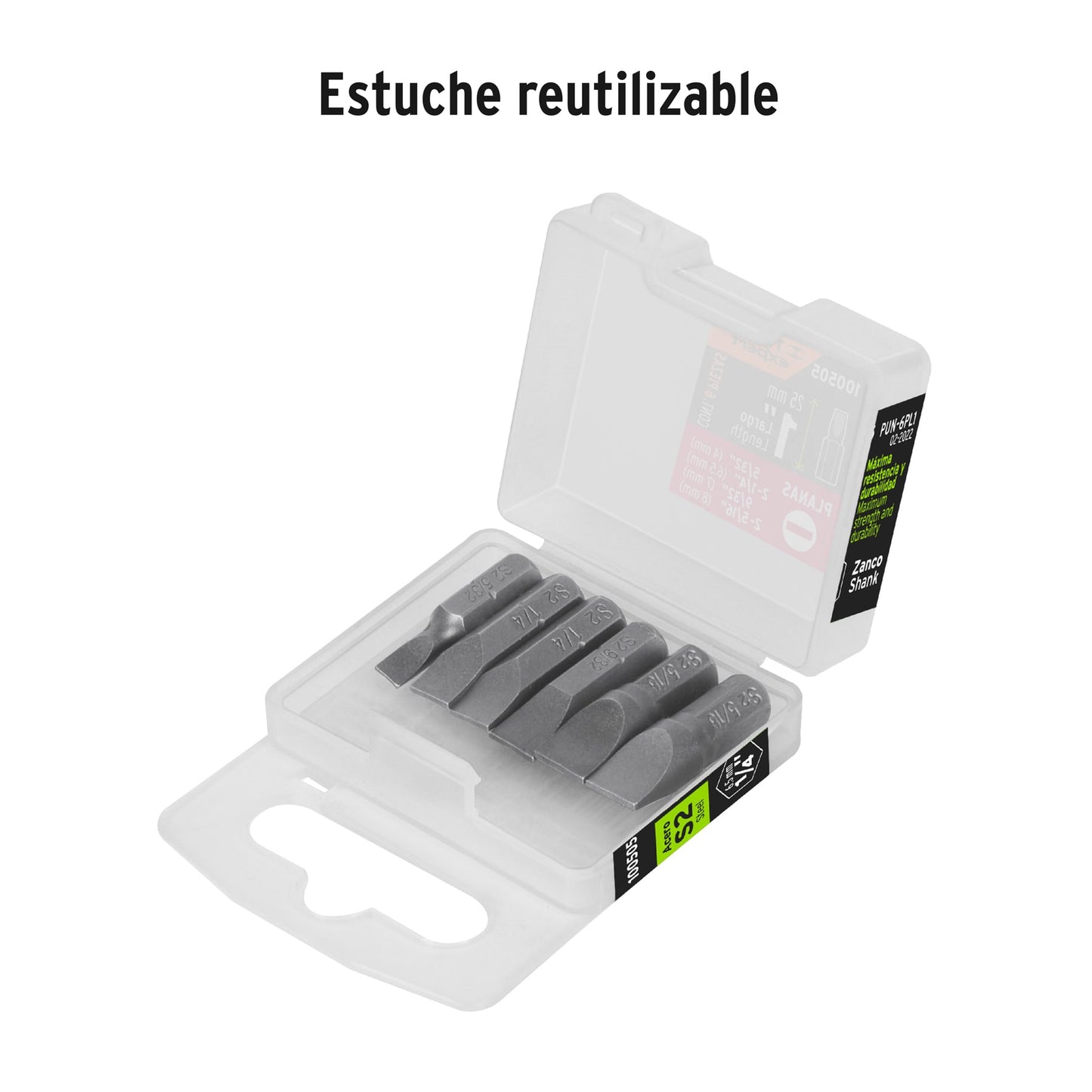 Estuche con 6 puntas planas combinadas largo 1', EXPERT, Expert, SKU 100505 — vista 4