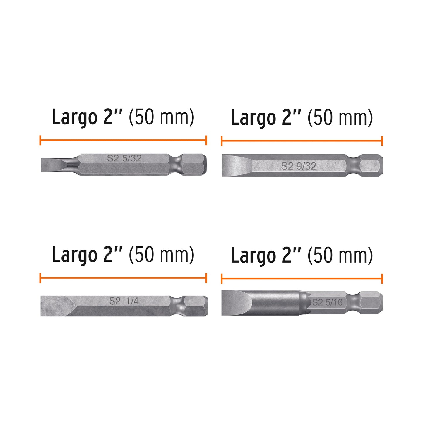 Estuche con 6 puntas planas combinadas largo 2', EXPERT, Expert, SKU 100506 — vista 3
