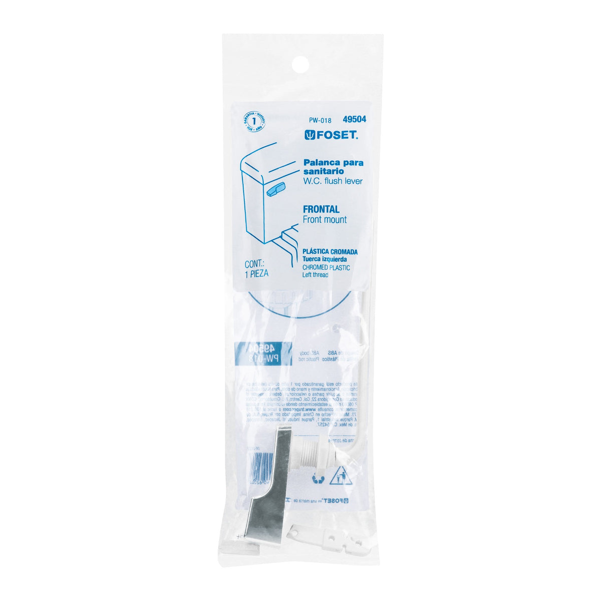 PALANCA DE PLASTICO PARA WC FOSET 49504 PW-018