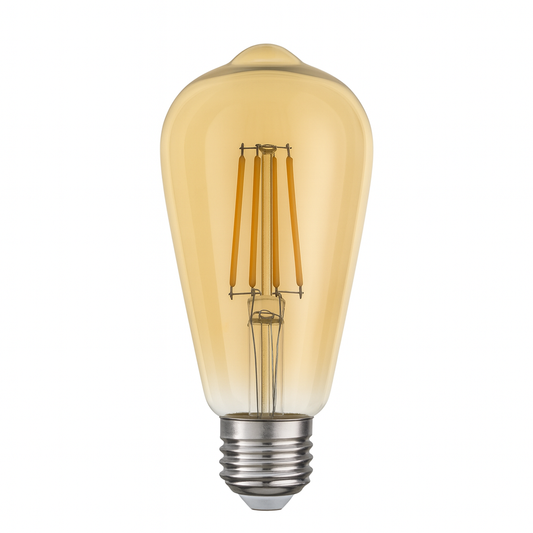 FOCO LED VINTAGE G80 AMBAR E26 E27 4W LUZ CÁLIDA IP20 GEOPOWER VG02/4W