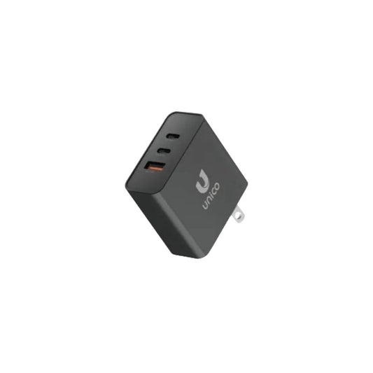 CARGADOR CARGA RÁPIDA 65W PUERTOS 2 USB C + 1 USB A NEGRO AIGOSTAR 563482 FUENTE PODER