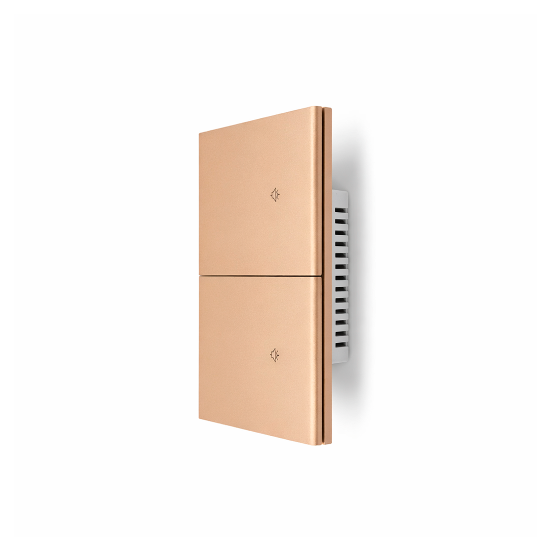 APAGADOR DOBLE DORADO SMART WIFI CON NEUTRO LUXURY ARTLITE APL-516