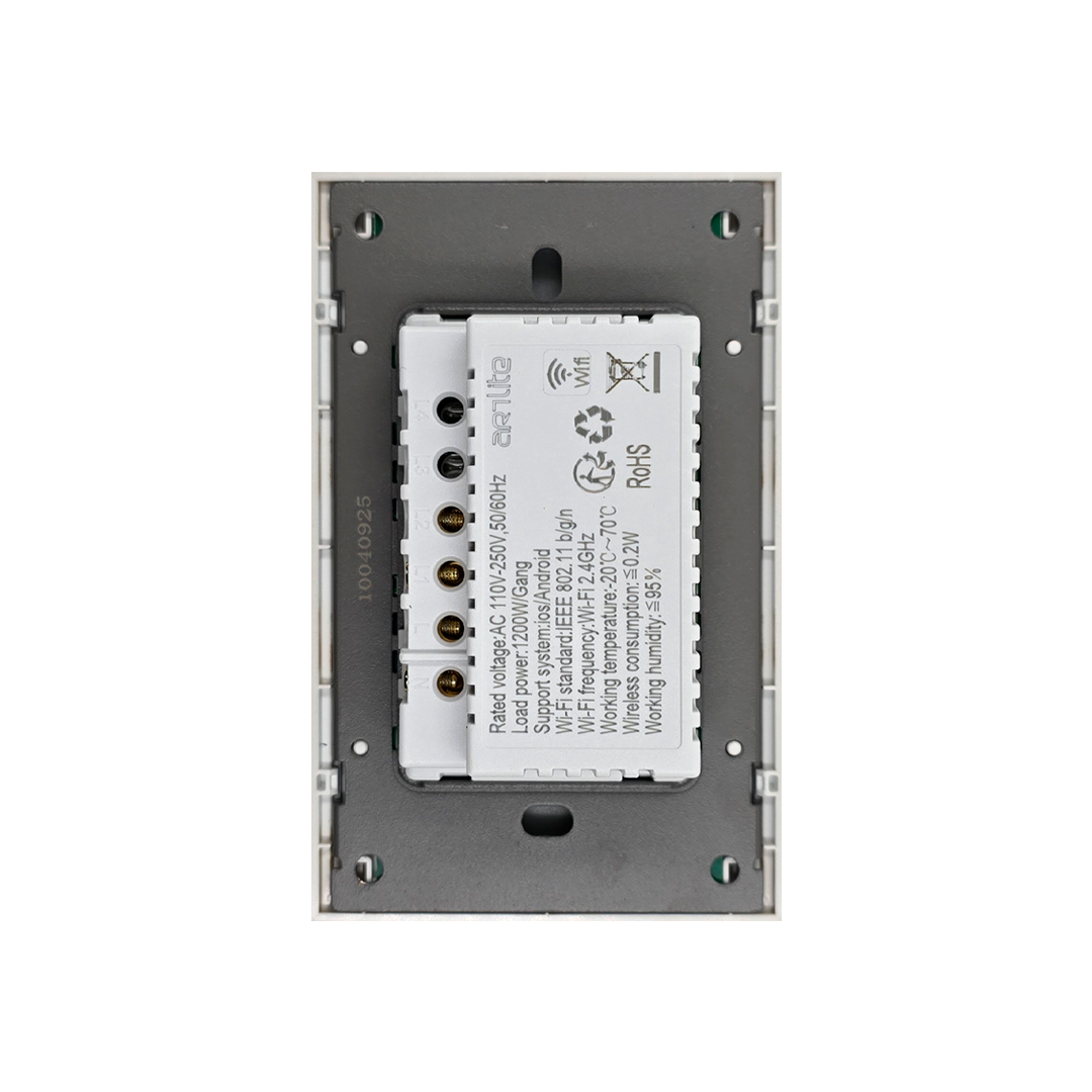 APAGADOR DOBLE DORADO SMART WIFI CON NEUTRO LUXURY ARTLITE APL-516