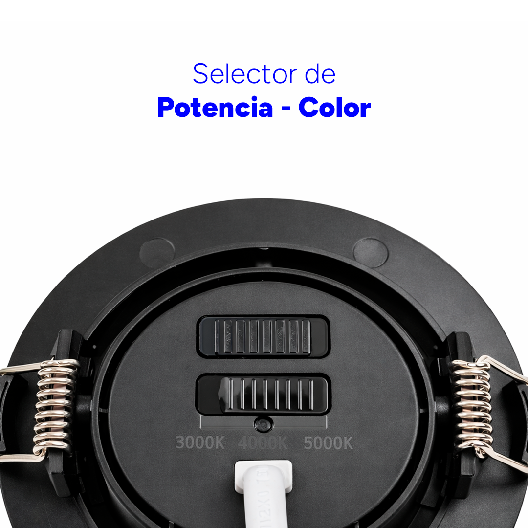 SPOT LED EMPOTRABLE DIRIGIBLE MINI REDONDO NEGRO 3W/5W/7W 5600LM CCT MULTI TEMPERATURA ARTLITE ADO-101