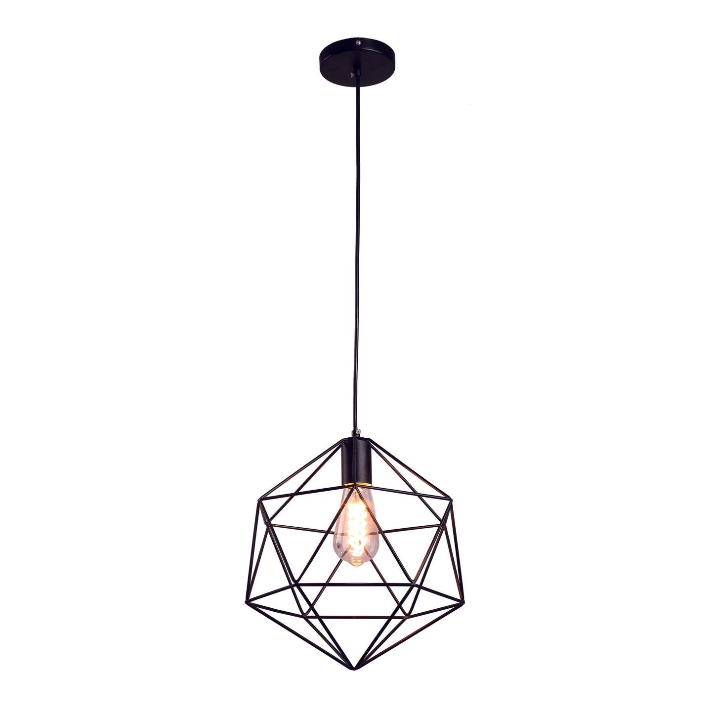 Candil Dalí Negro Mate de 4m 60W 90-130V E26 Q17605-BK