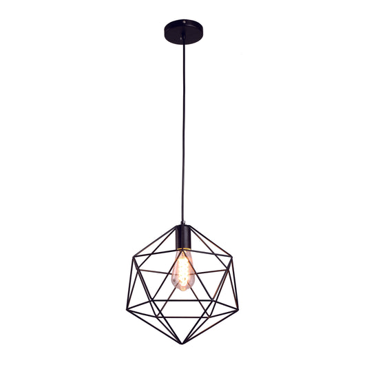 Candil Dalí Negro Mate de 4m 60W 90-130V E26 Q17605-BK