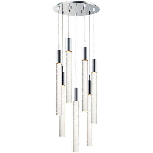 Candil LED Sable Cromo de 7 Luces 3m 120-240V GU10 Q30117-CH