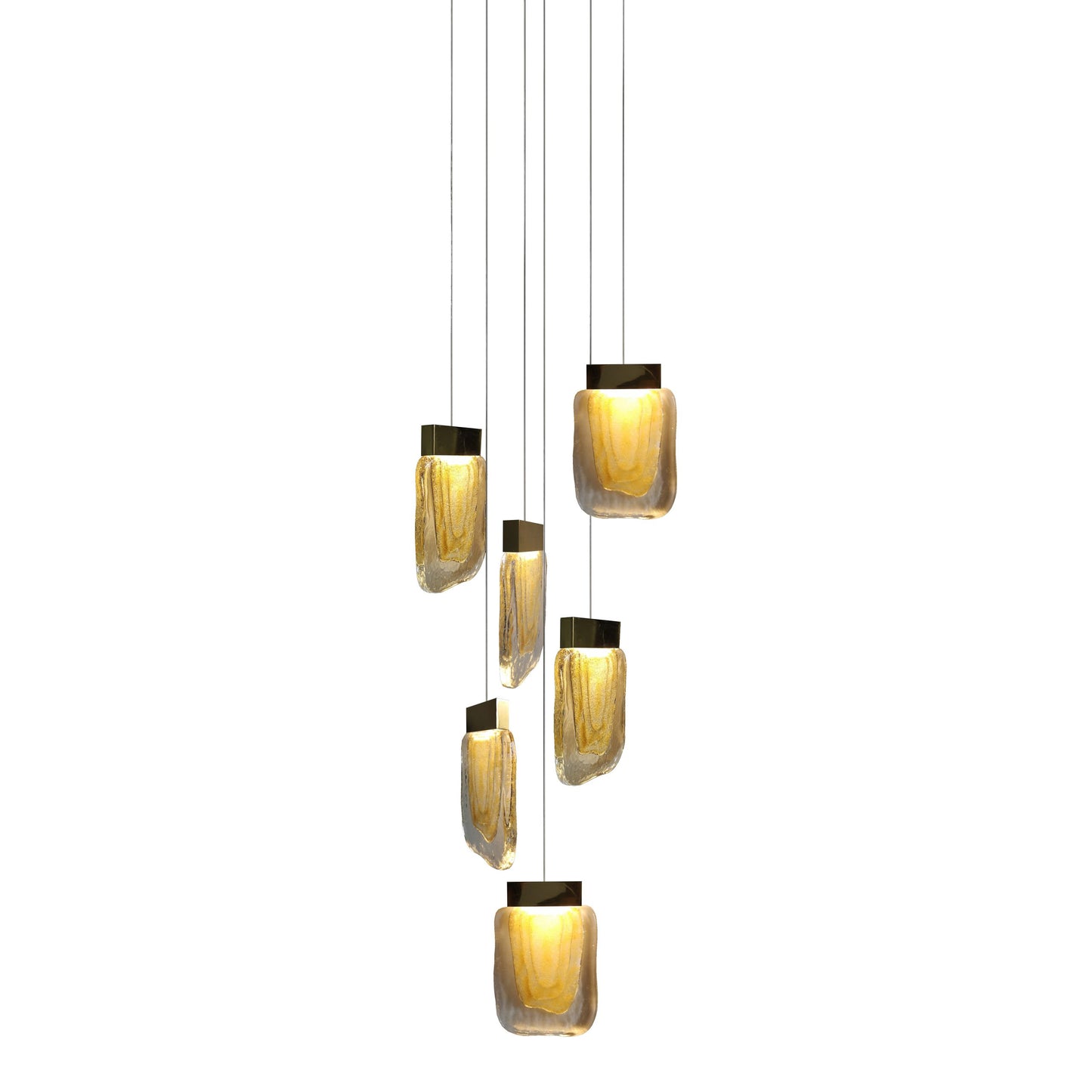 Candil Viva Oro de 6 Luces 4m 24W 90-130V 1920LM 30K Q36206-BG