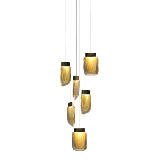 Candil Viva Oro de 6 Luces 4m 24W 90-130V 1920LM 30K Q36206-BG