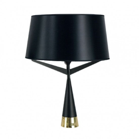 Lámpara de Mesa Negra y Oro 60W 90-130V E26 Q47073-BK
