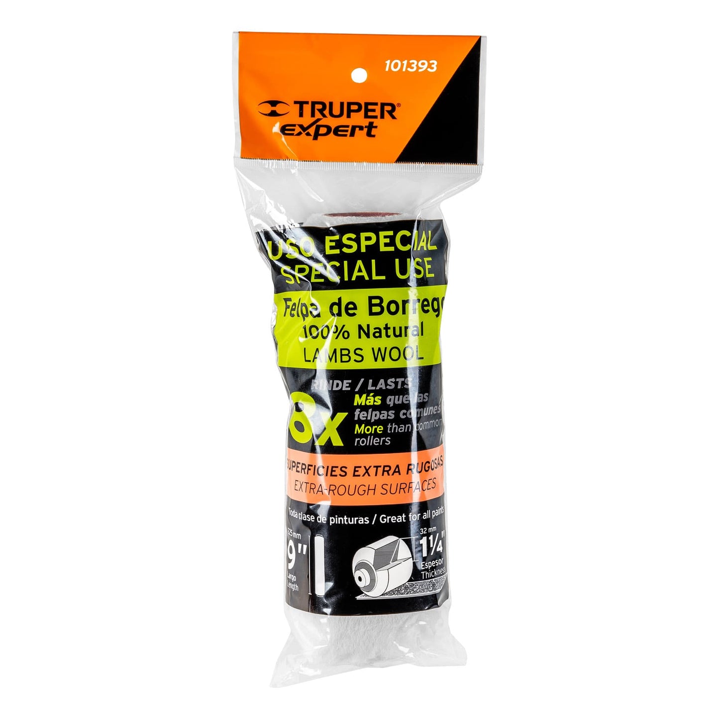 Felpa para rodillo 9x1-1/4' superficies extra rugosas,EXPERT, Expert, SKU 101393 — vista 2
