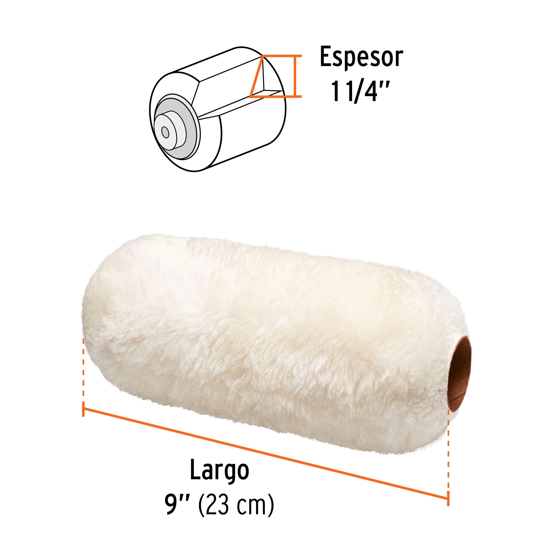 Felpa para rodillo 9x1-1/4' superficies extra rugosas,EXPERT, Expert, SKU 101393 — vista 4