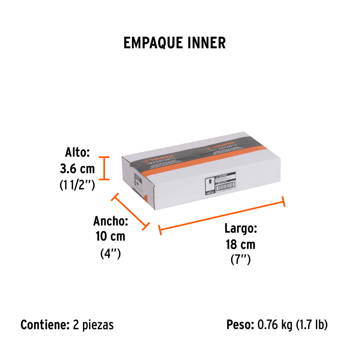 Estuche con 50 cuchillas SK4 de 18 mm para cutter Truper, SKU 100101 — vista 4