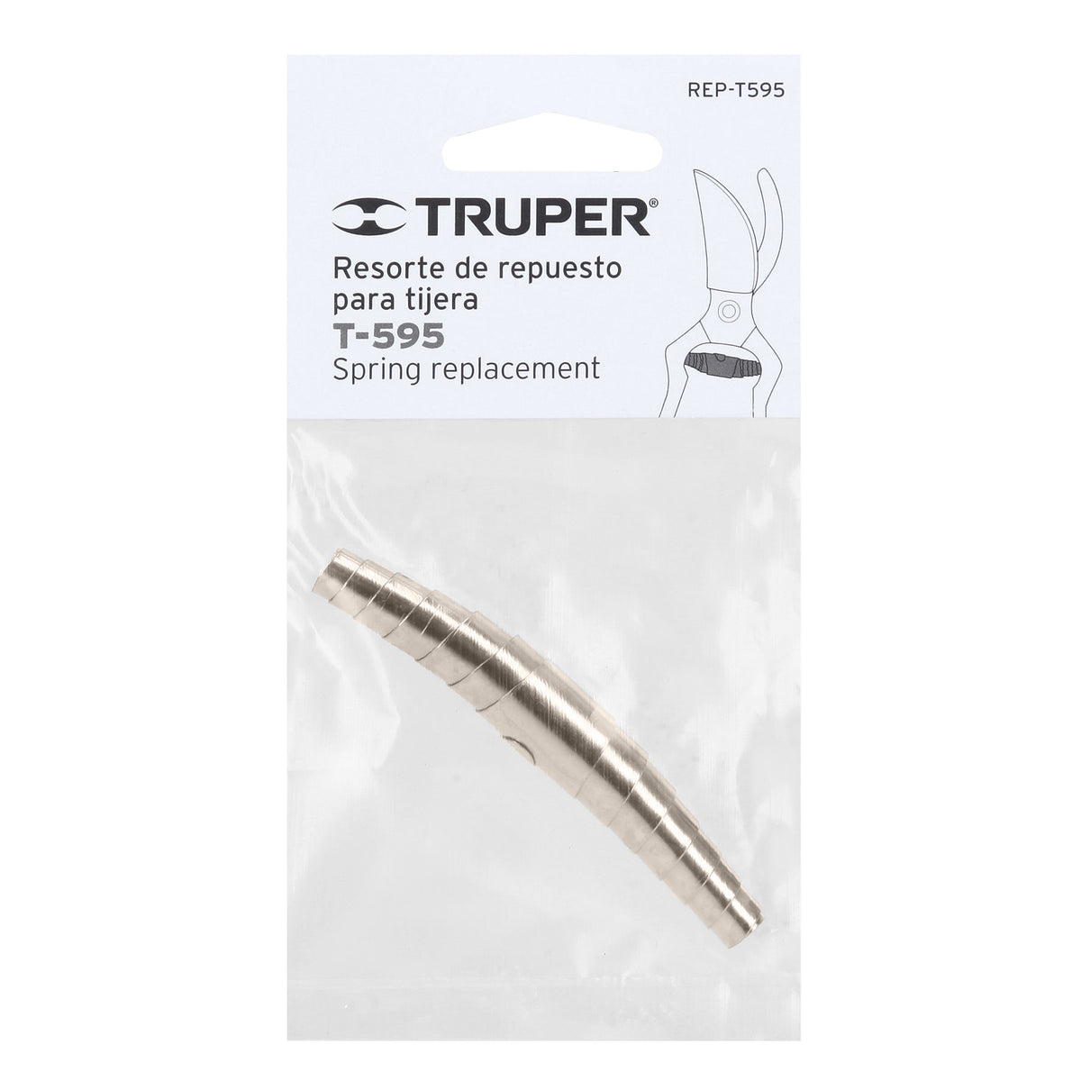 Resorte de repuesto para tijera T-595 TRUPER — foto oficial 2