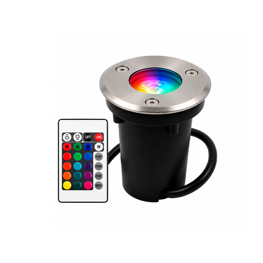 EMPOTRADO PISO 1W RGB MULTICOLOR CON CONTROL REMOTO MUNDO LUCIDO EMP1RGB