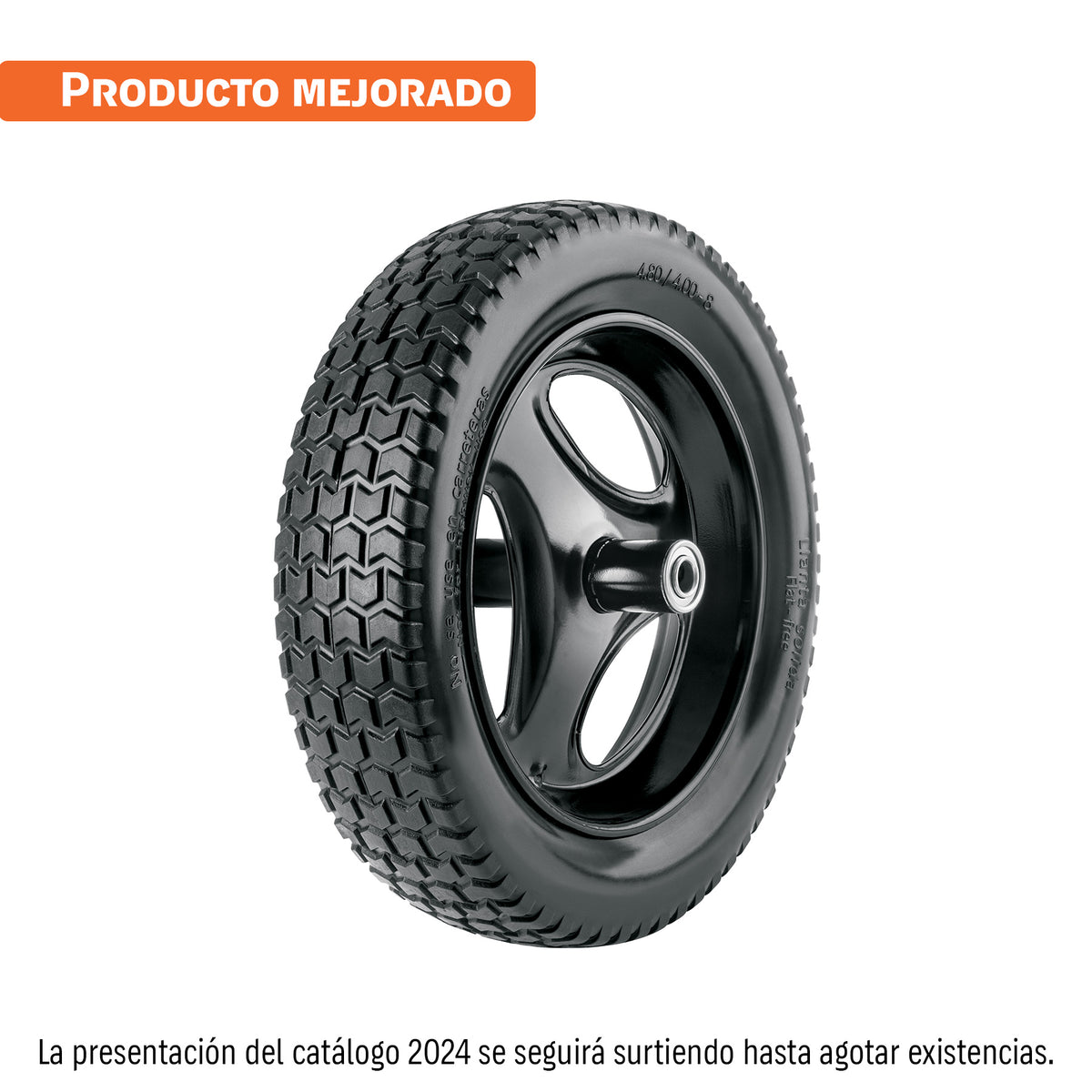 Llanta completa imponchable 16' incluye eje y baleros — foto oficial 1