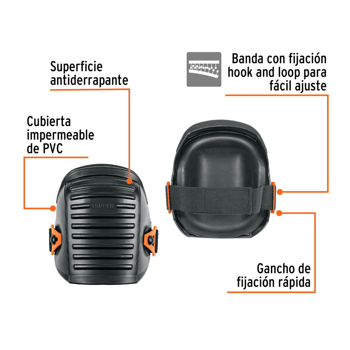 Rodilleras impermeables, livianas y de alta movilidad,TRUPER, Truper, SKU 103232 — vista 3