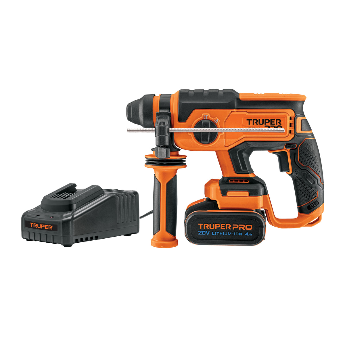 Rotomartillo SDS Plus/destornillador 20V, 2 J, 1 batería 4Ah, Truper, SKU 103263