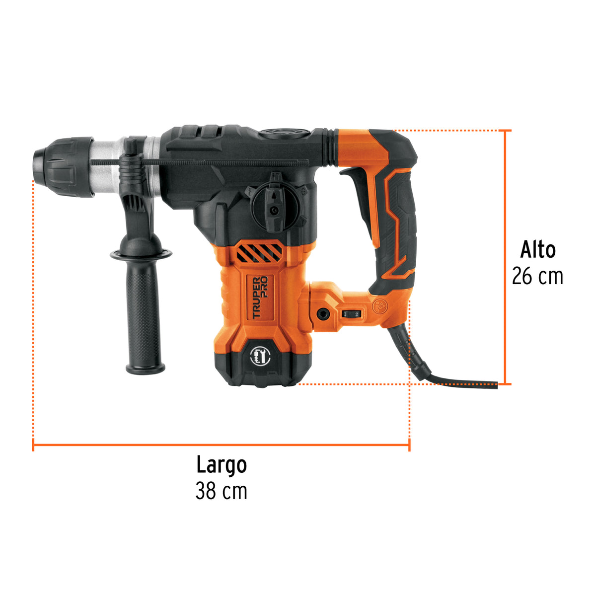 Rotomartillo SDS Plus/destornillador 6 J, 1500W, TRUPER PRO, Truper, SKU 103592 — vista 4