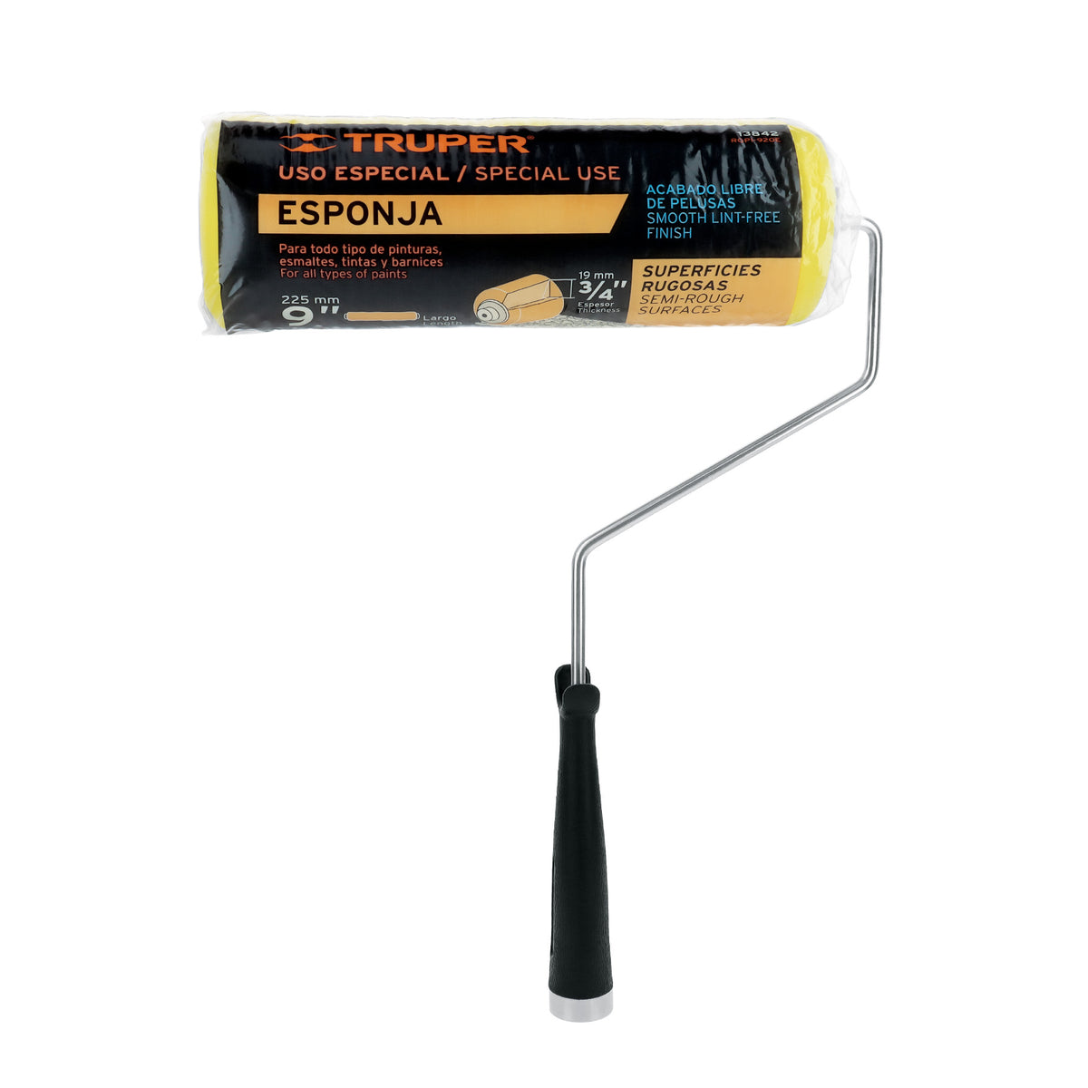Rodillo para pintar 9 x 3/4' de esponja superficies rugosas — foto oficial 2