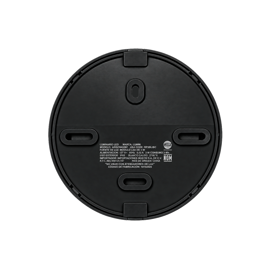 LÁMPARA CORTESÍA LED CIRCULO BLANCO 11CM 3W 30K LUZ CÁLIDA LUMMI RP3NE/BC