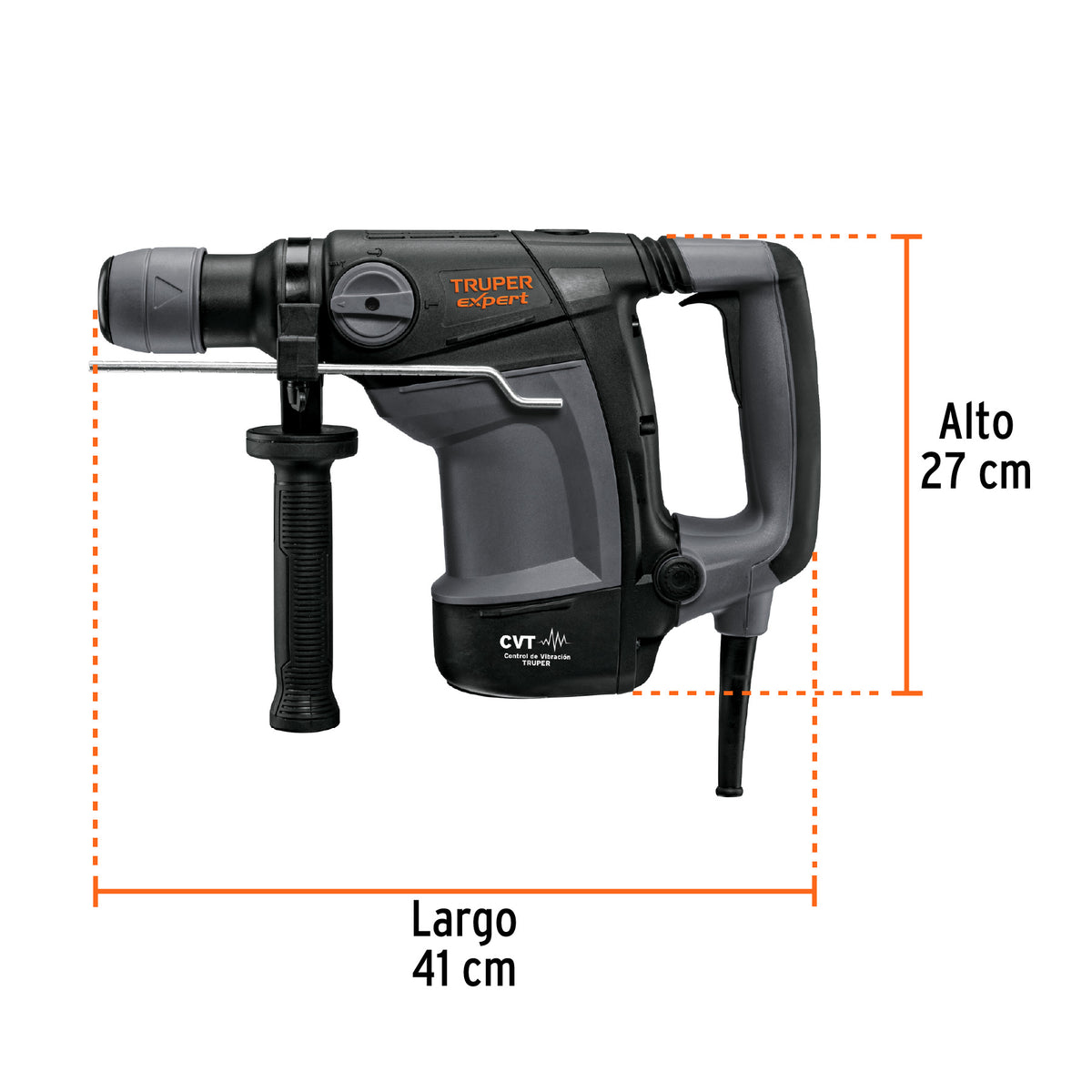Rotomartillo SDS Plus 6 Joules, 1100W, TRUPER EXPERT, Expert, SKU 101221 — vista 4