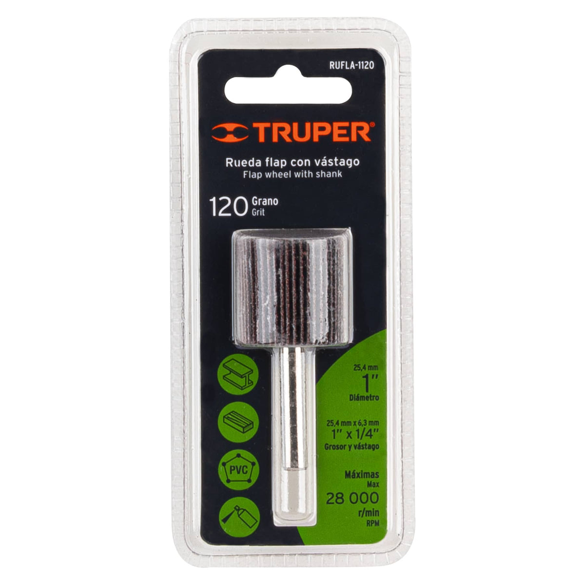 Rueda flap de 1' grano 120 TRUPER — foto oficial 2