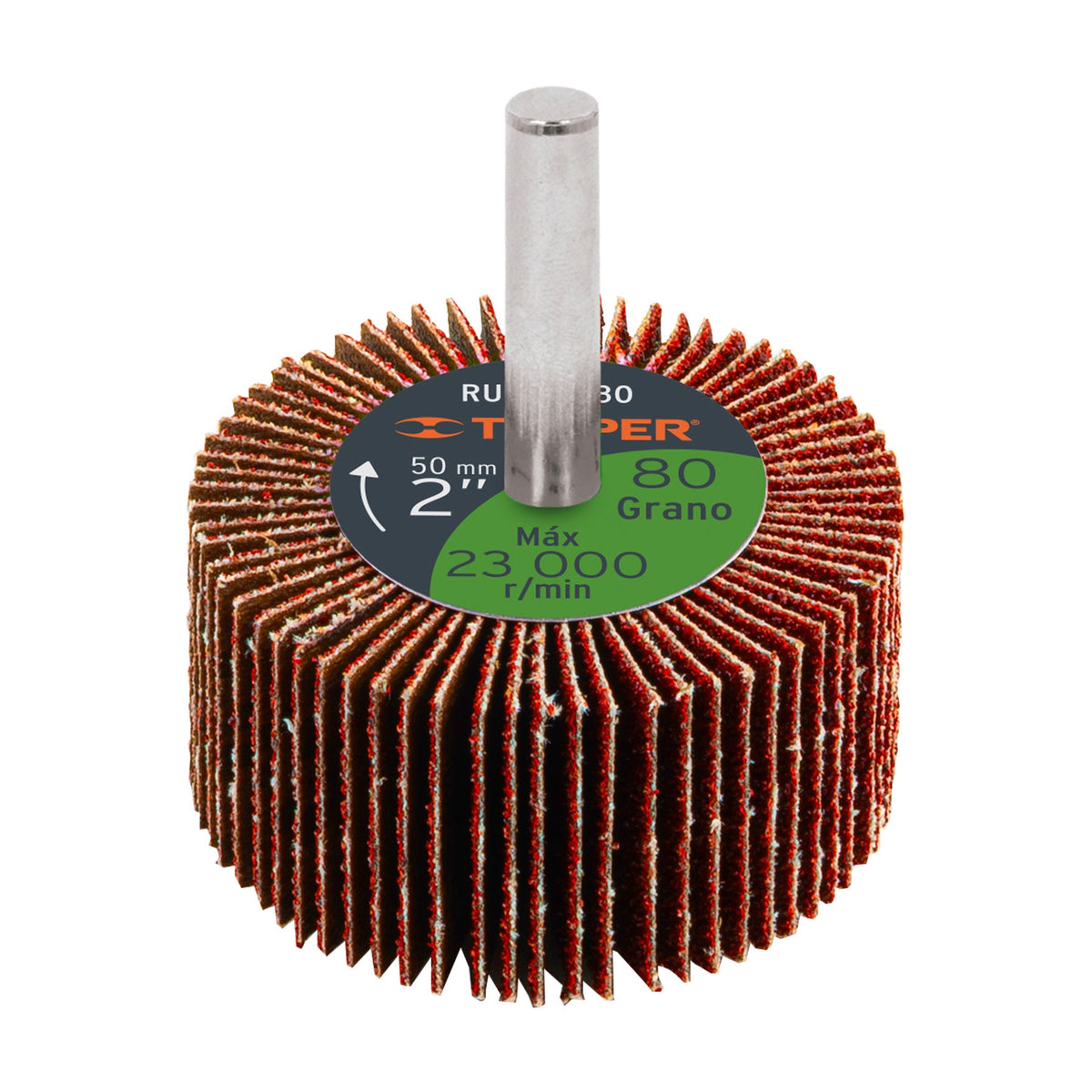 Rueda flap de 2' grano 80 TRUPER — foto oficial 1