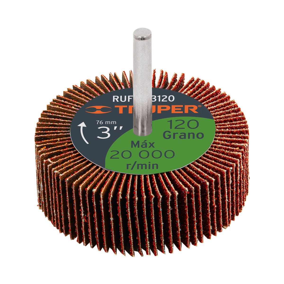Rueda flap de 3' grano 120 TRUPER — foto oficial 1