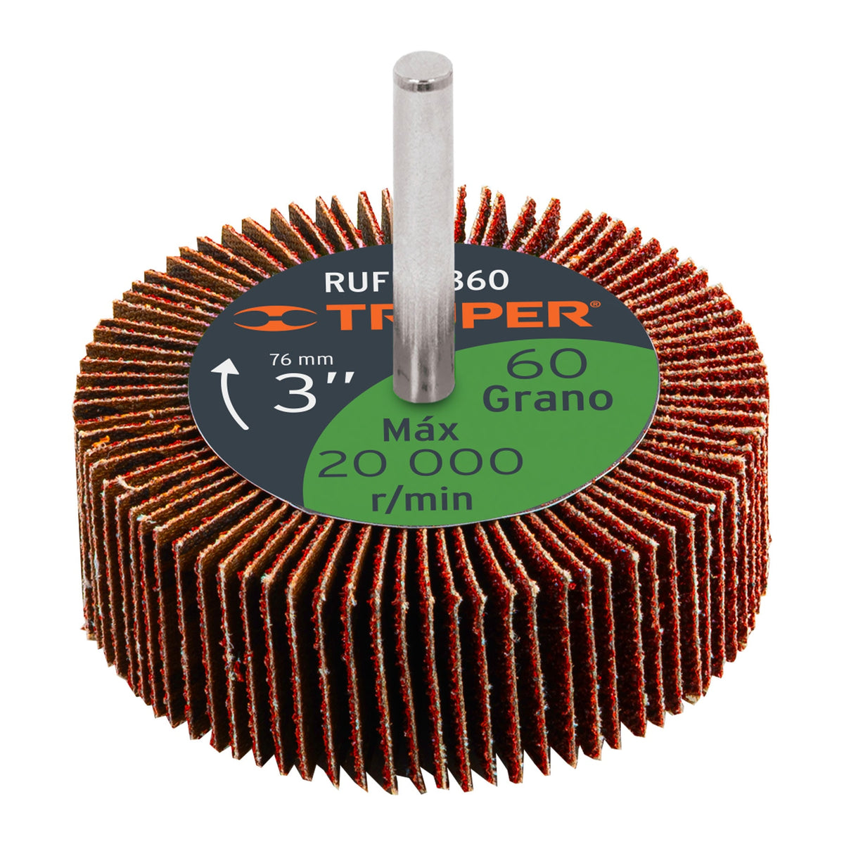 Rueda flap de 3' grano 60 TRUPER — foto oficial 1