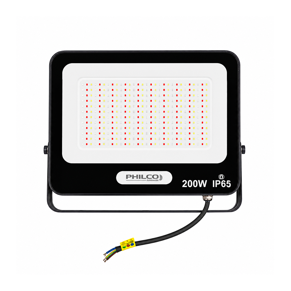 REFLECTOR LED RGB 200W MULTI COLOR CON MEMORIA Y CONTROL REMOTO PHILCO 57264