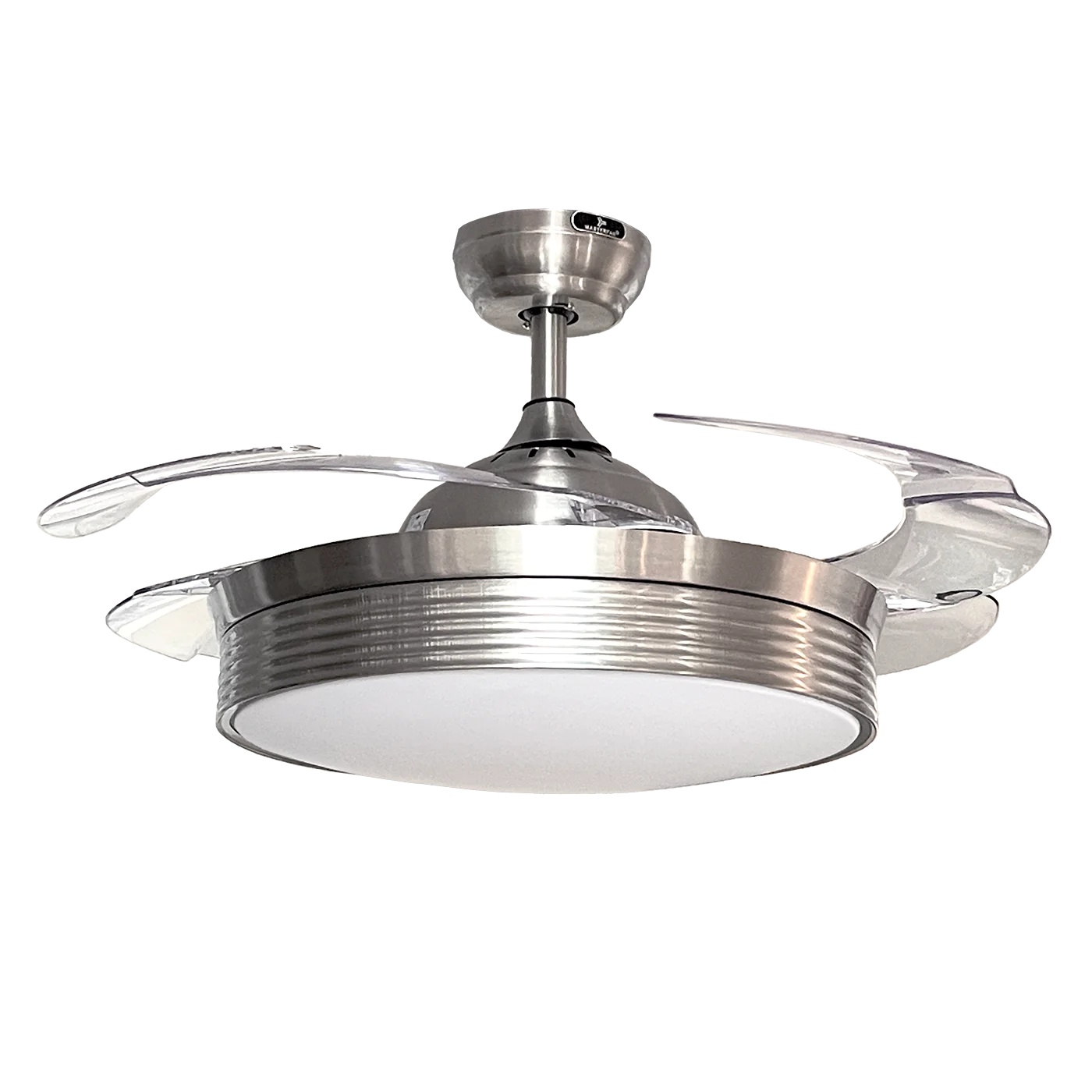 VENTILADOR SMART CON ILUMINACIÓN 42" ASPAS RETRACTIL MULTITEMPERATURA SATINADO WIFI MASTERFAN ROMA