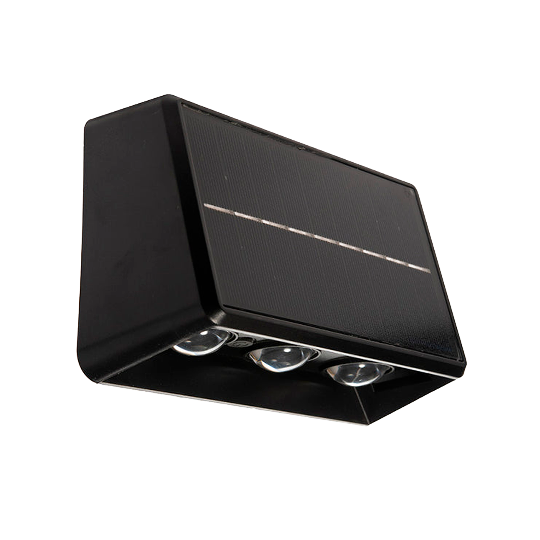 LÁMPARA ARBOTANTE MURO LED SOLAR 80LM CCT TRIPLE TEMPERATURA BOOMER SA6102AC