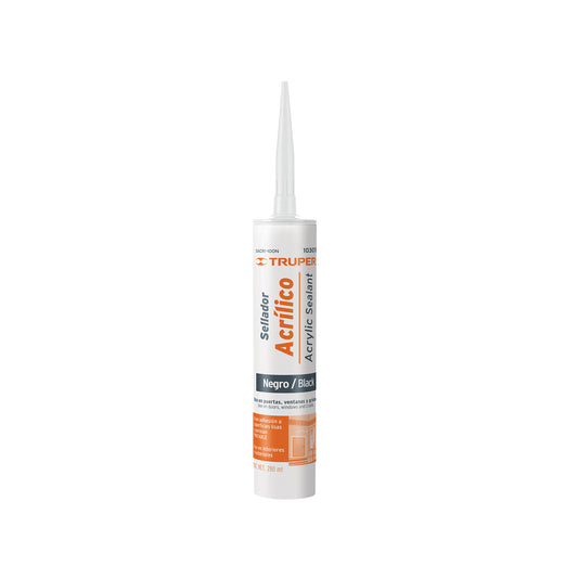 Sellador acrílico de 280 ml, negro, TRUPER, Truper, SKU 103076