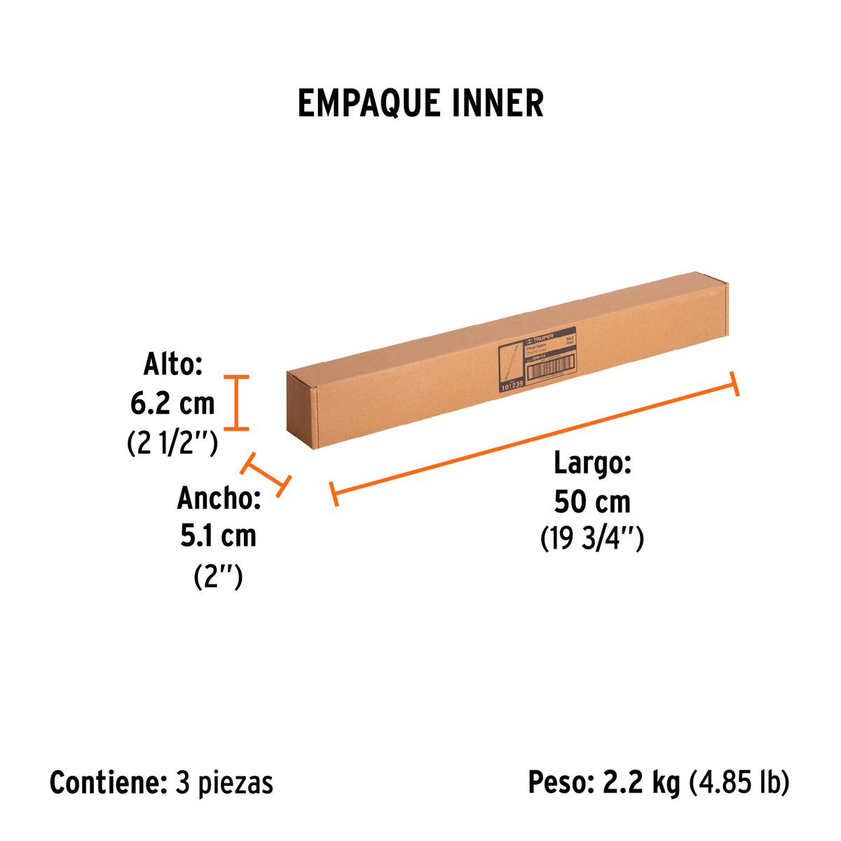 Cincel hueco para acanalado SDS max 7/8' x 16', TRUPER, Truper, SKU 101239 — vista 6