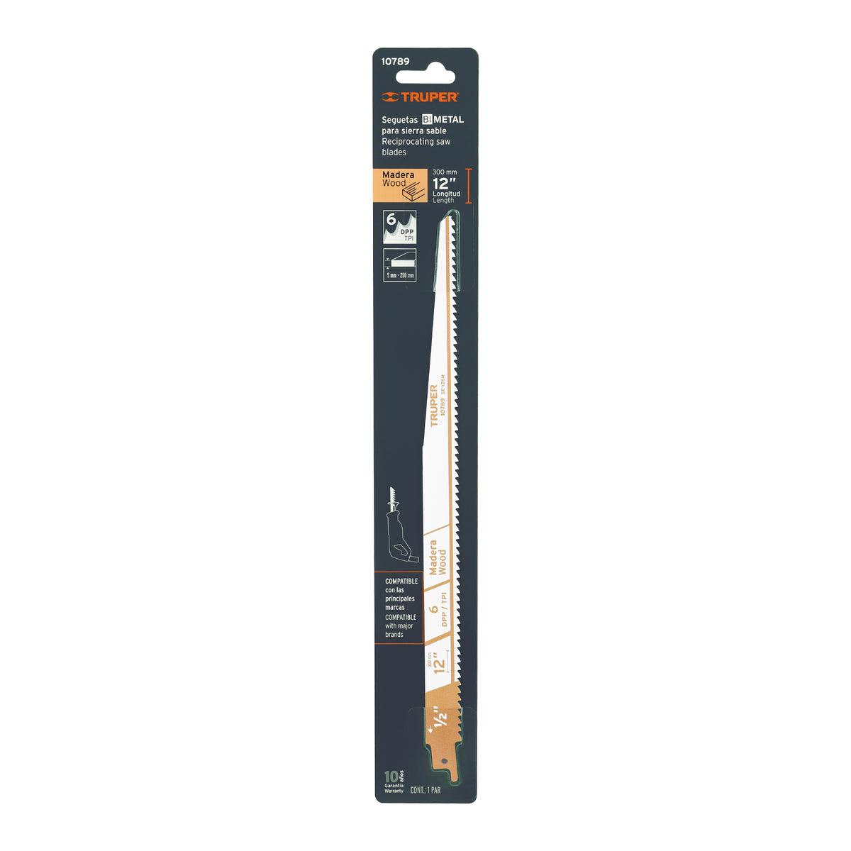 Blíster con 2 seguetas sierra sable 12' 6 DPP para madera — foto oficial 2