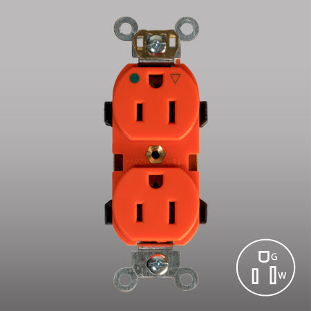 RECEPTACULO OCULTO DUPLEX NARANJA