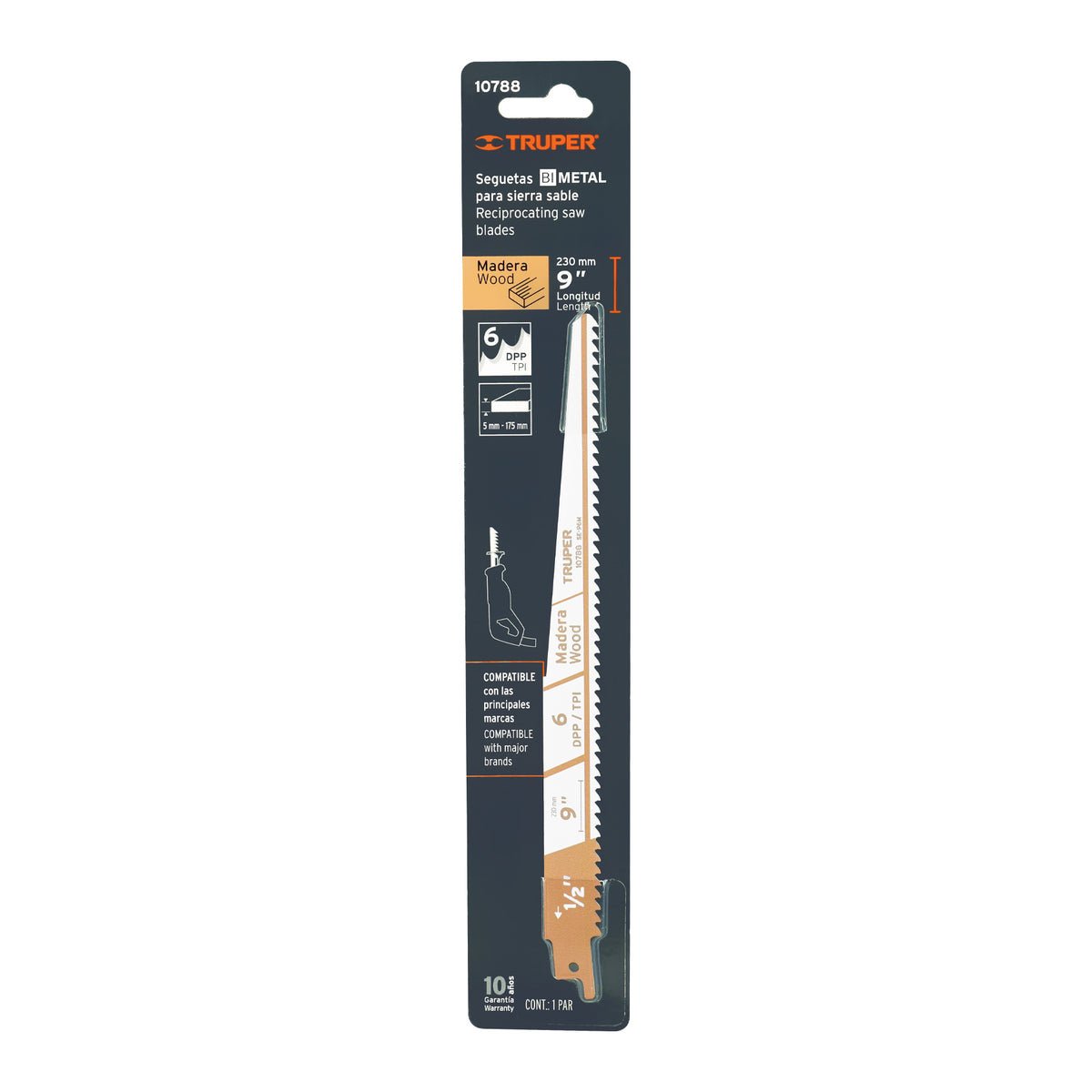 Blíster con 2 seguetas sierra sable 9' 6 DPP para madera — foto oficial 2