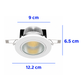 SPOT EMPOTRADO LED 5W 30K LUZ CÁLIDA GEOPOWER LE-06B-C