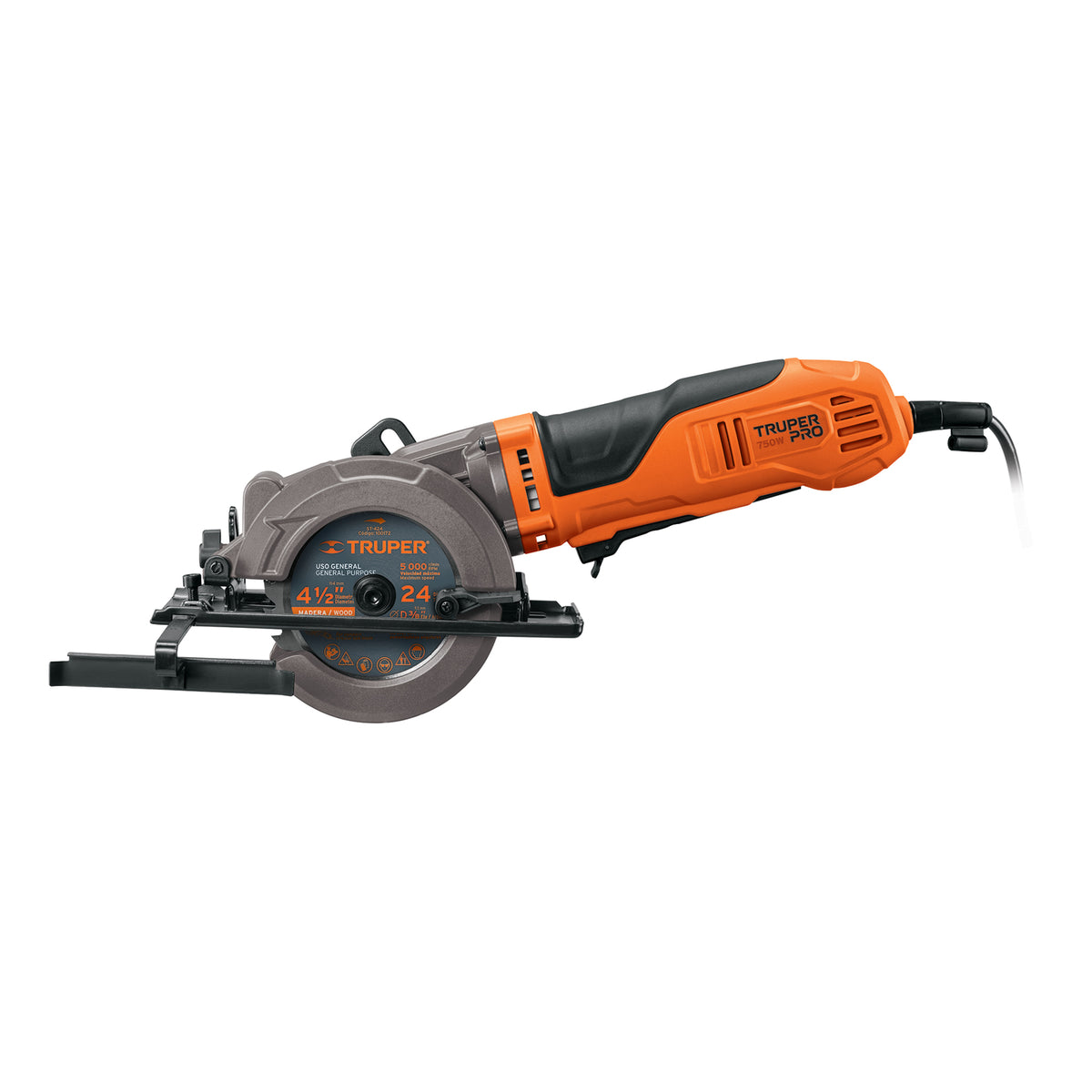 Sierra circular compacta 4-1/2, 750 W, TRUPER PRO — foto oficial 1