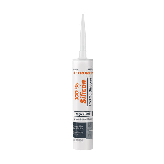 Sellador negro 100% silicón de 280 ml TRUPER — foto oficial 1