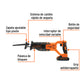 Sierra sable, 20V, 1 batería 2Ah, TRUPER PRO, Truper, SKU 103258 — vista 3