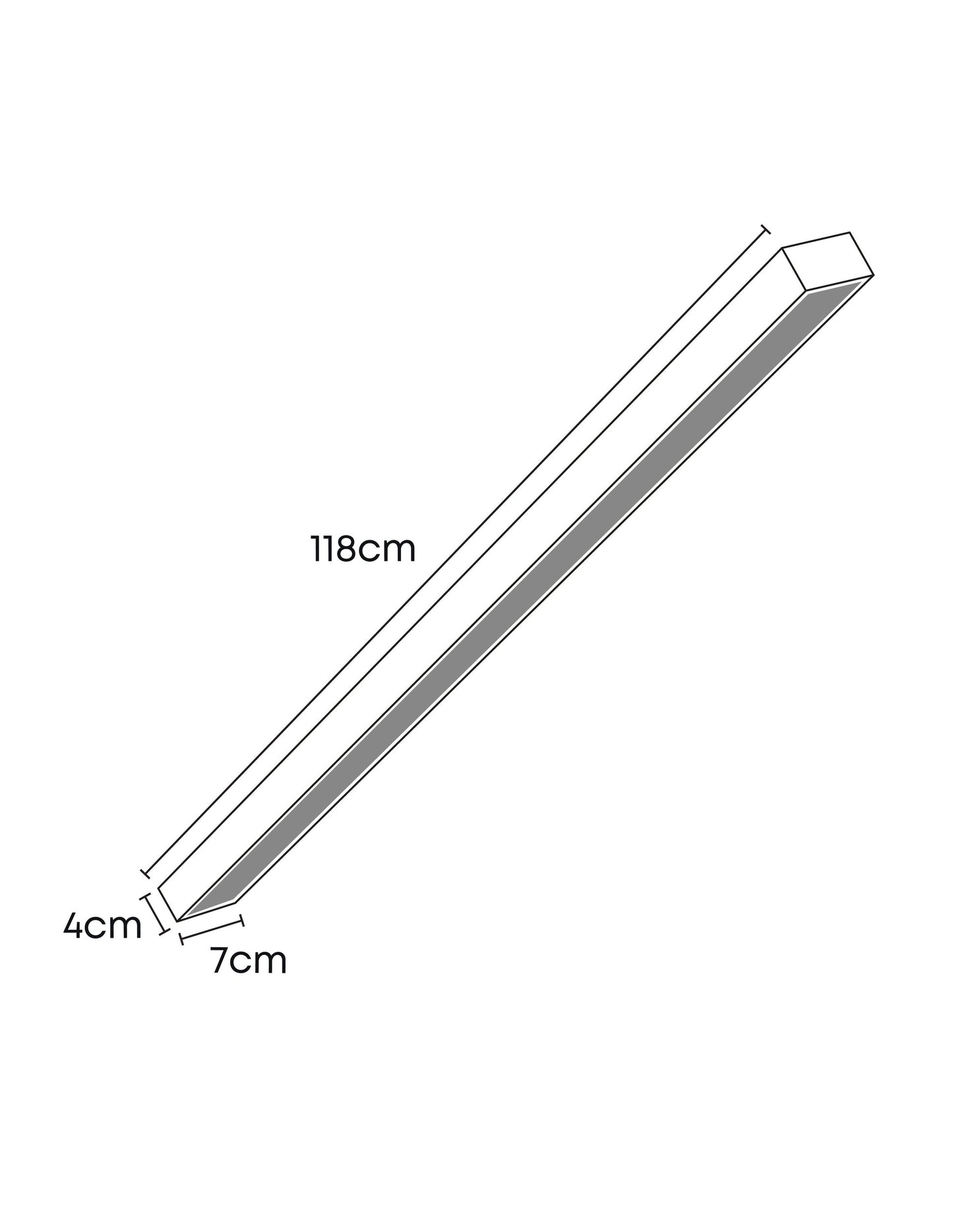 GABINETE COLGANTE O SOBREPONER LED BLANCO 1.2M 40W 185-265V 40K LUZ NEUTRA ICON SISINTERBL40W40K