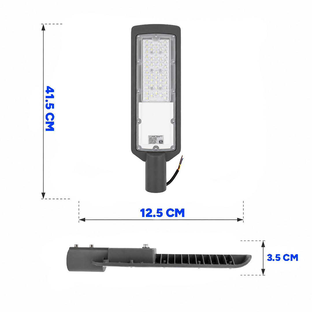 SUBURBANA STREET LIGHT CON FOTOCELDA 50W 5,000LM 65K LUZ FRÍA LUMICRAFT LDKM50W-FT