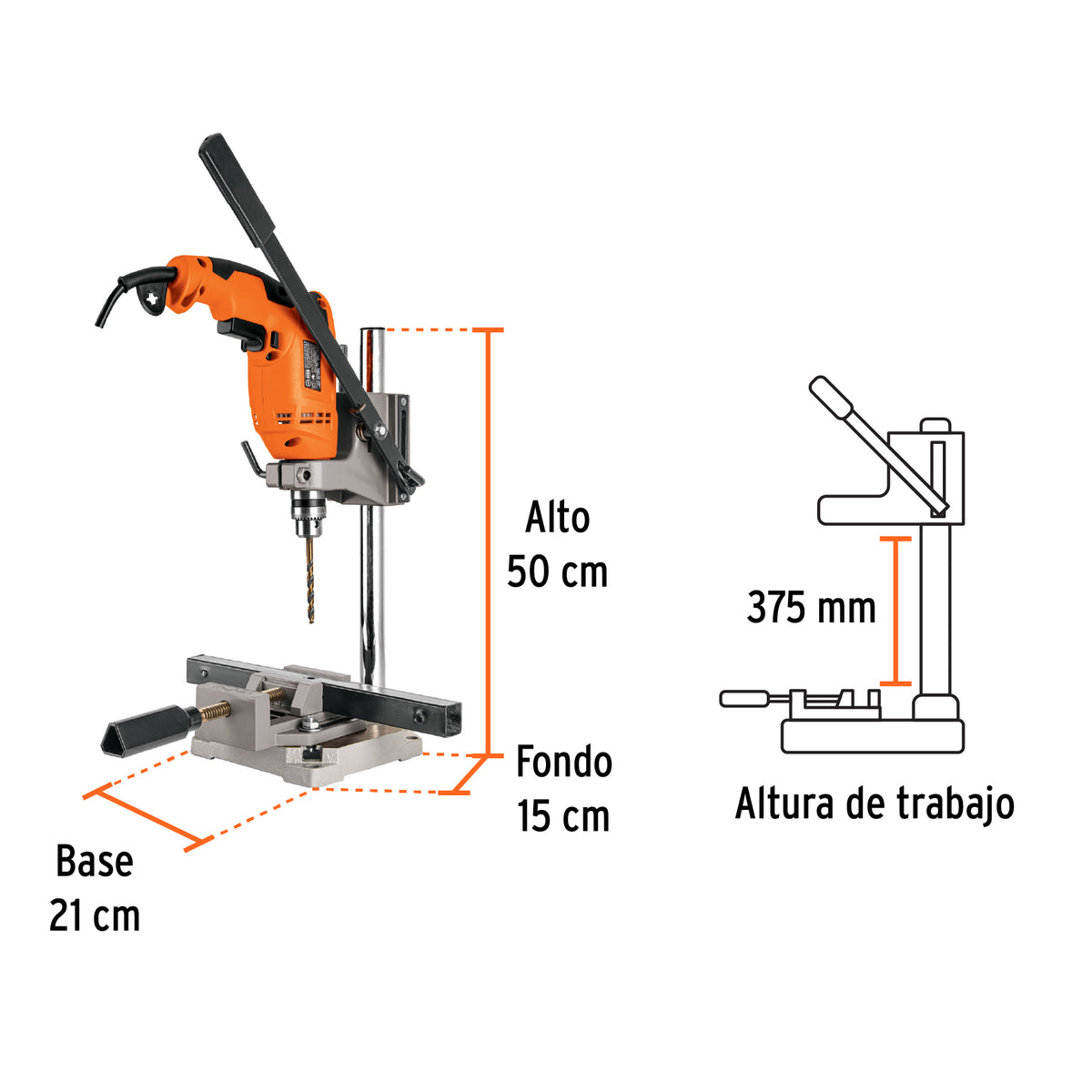 Soporte vertical para taladro 3/8'-1/2', TRUPER, Truper, SKU 102272 — vista 4