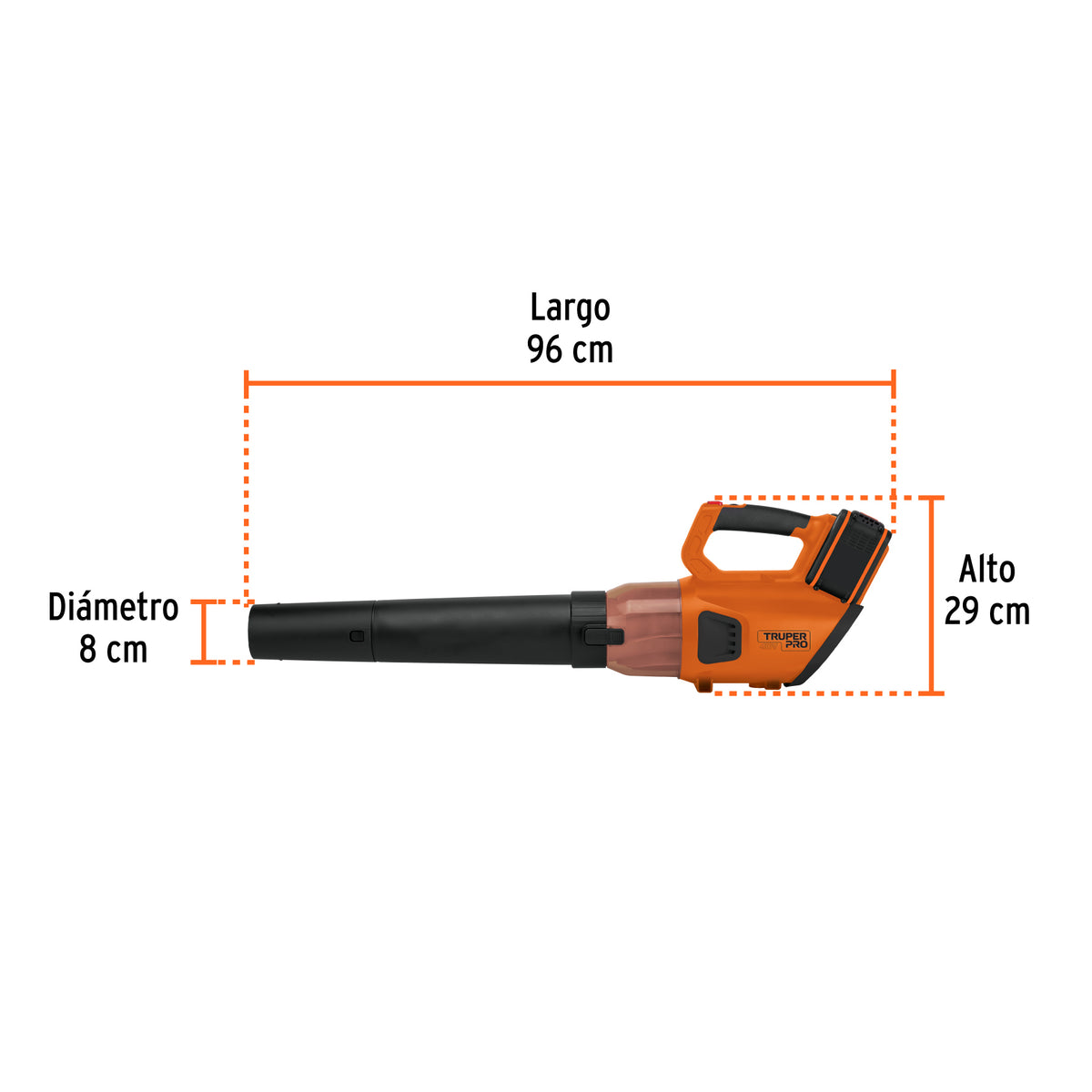Sopladora inalámbrica 40V, 2 baterías 2Ah, 1 carg.dual, PRO, Truper, SKU 103303 — vista 4
